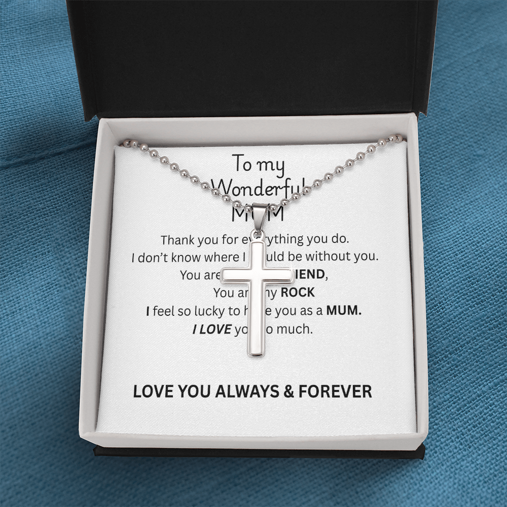 To My Mum-Artisan Cross Necklace