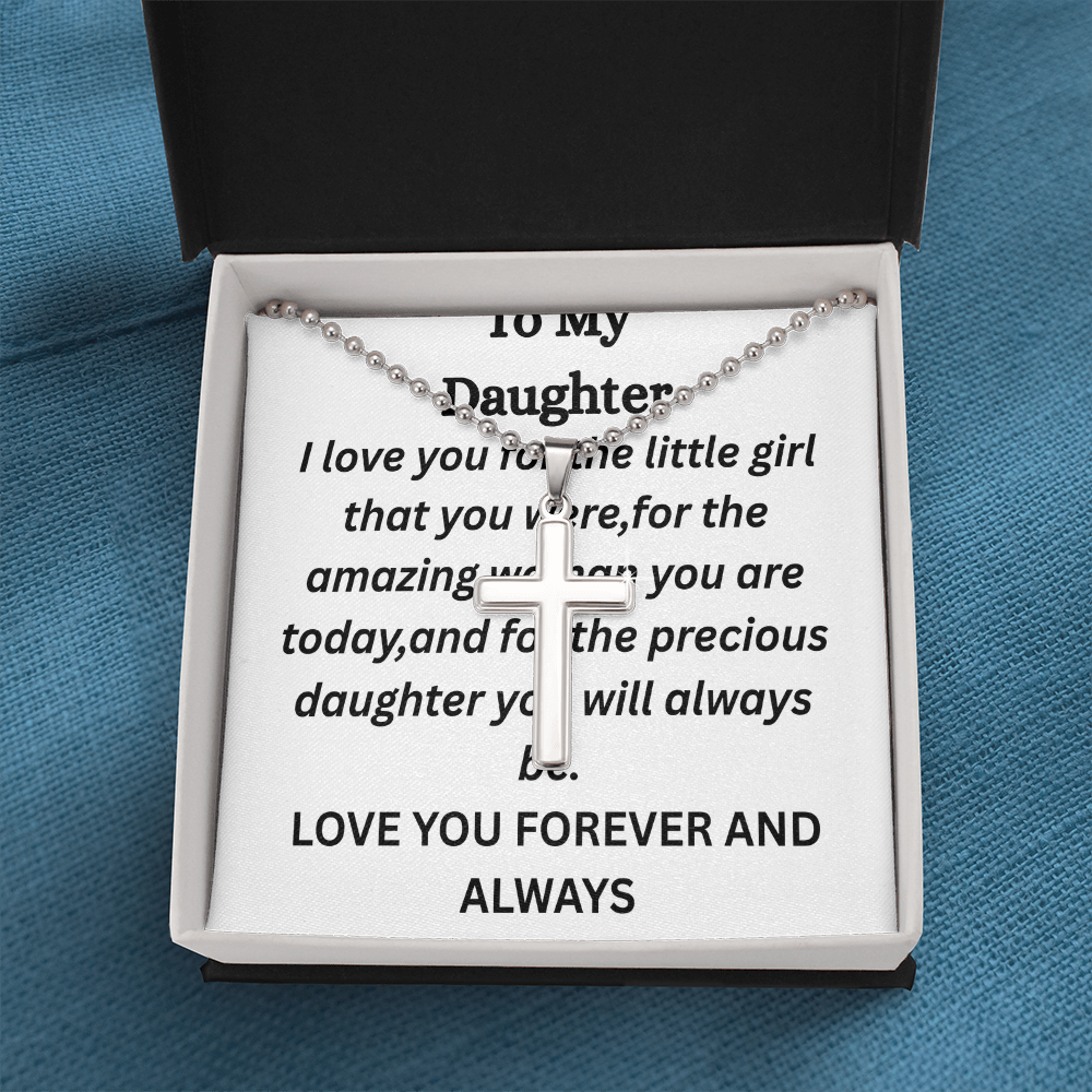 To My Daughter- Artisan Cross Necklace