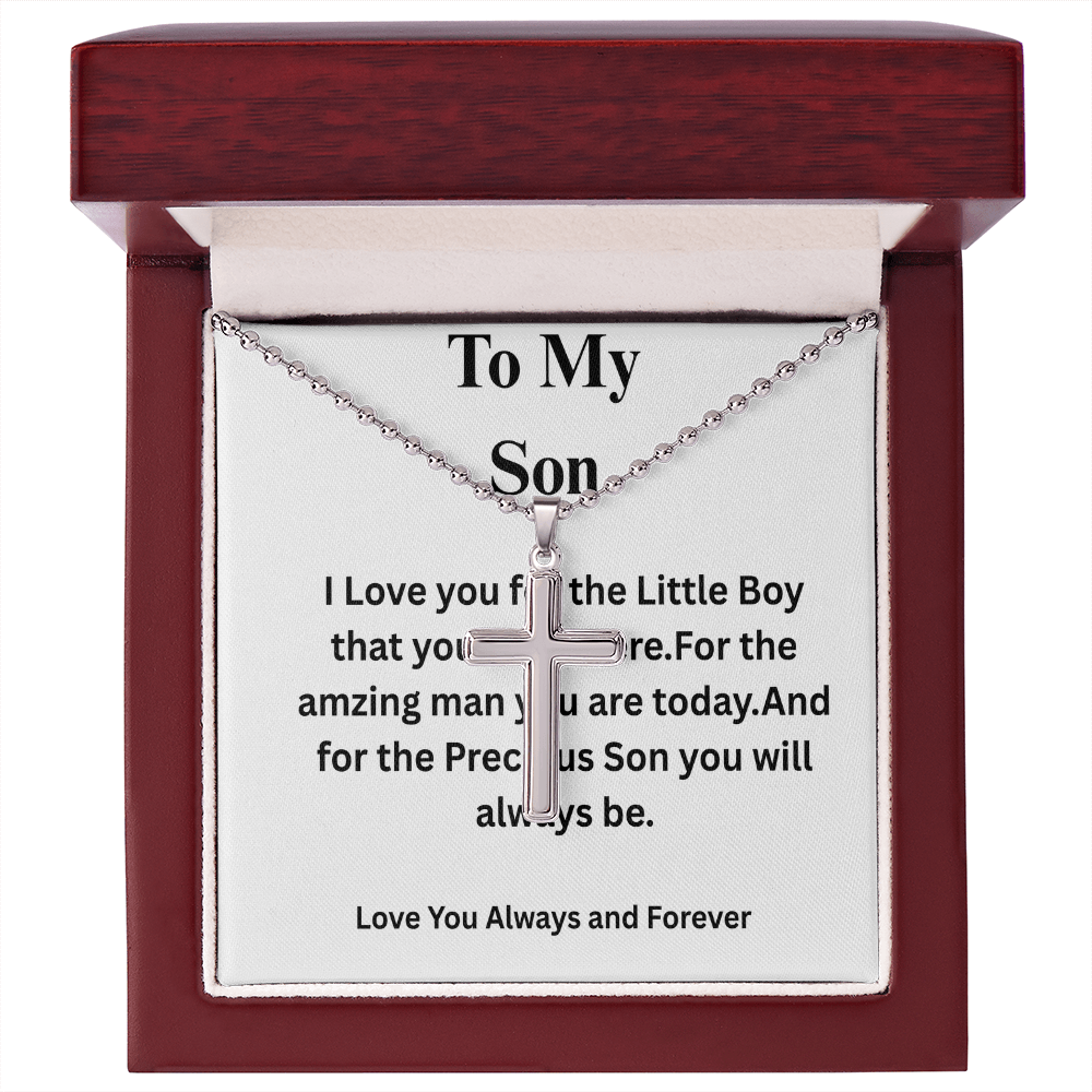 To My Son-Artisan Cross Necklace