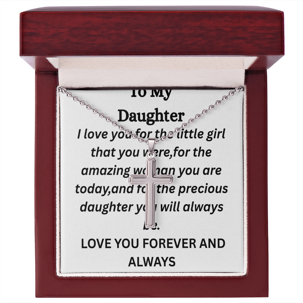 To My Daughter- Artisan Cross Necklace