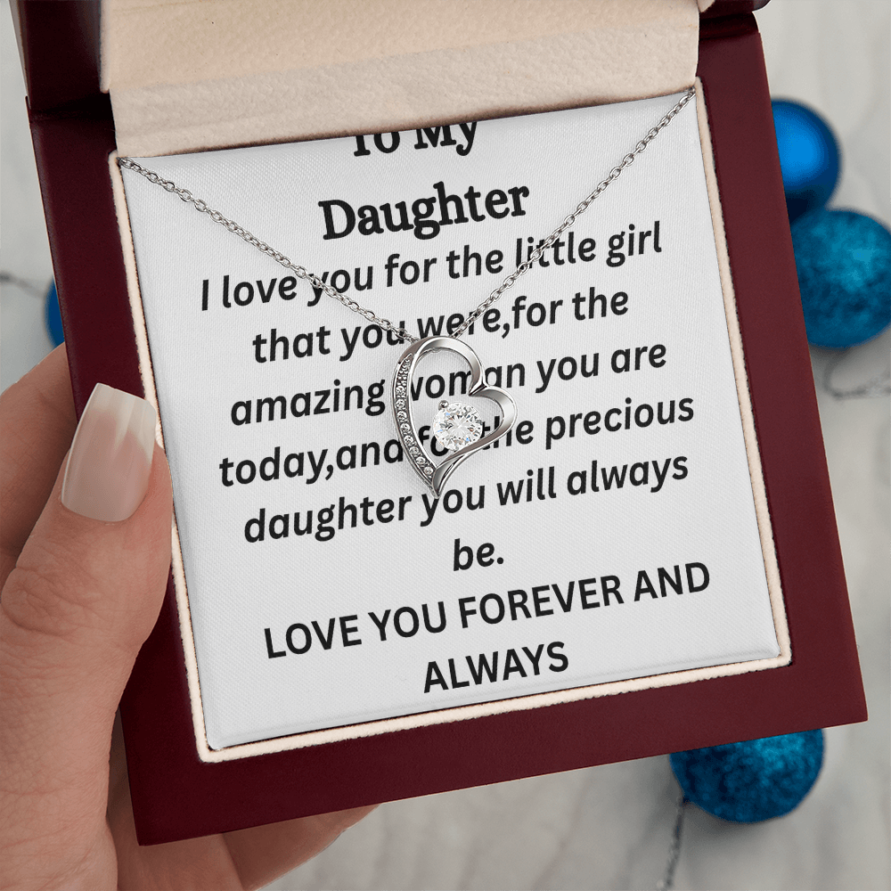 To My Daughter-Forever Love Necklace