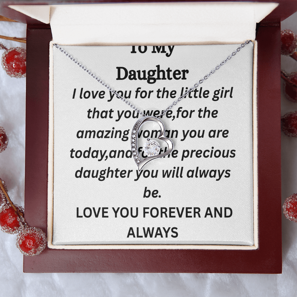 To My Daughter-Forever Love Necklace