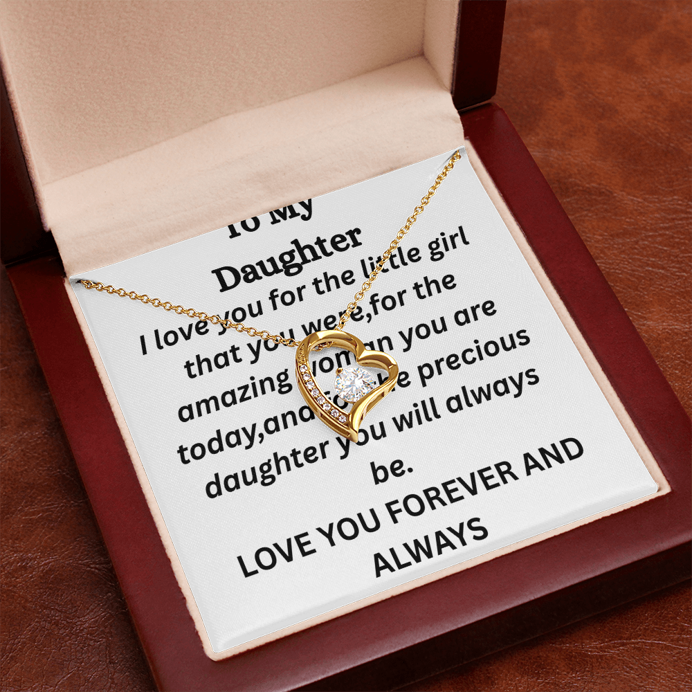 To My Daughter-Forever Love Necklace
