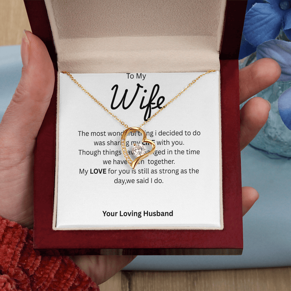 TO MY WIFE - Forever Knot Necklace