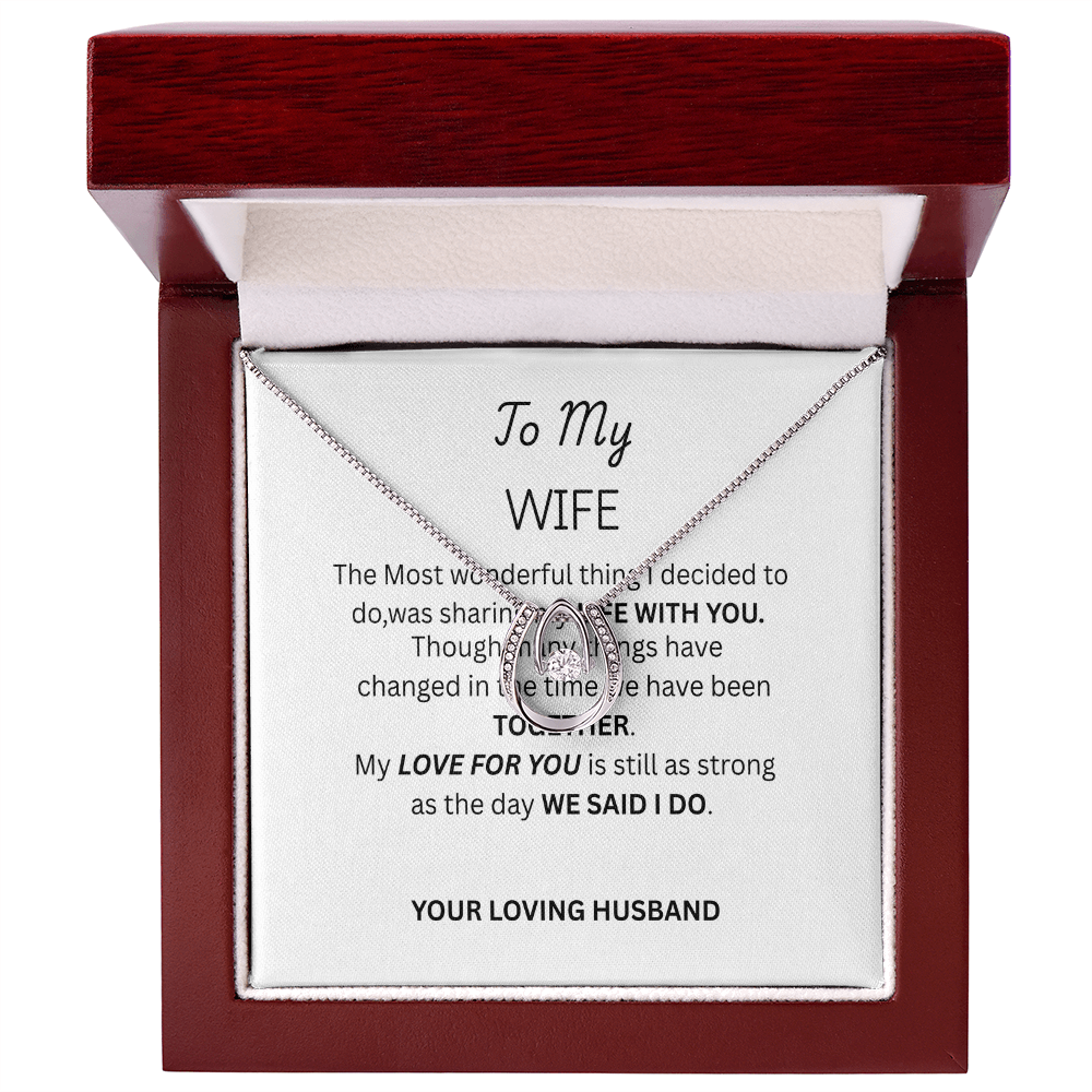 FOR MY WIFE - Lucky Horseshoe Necklace