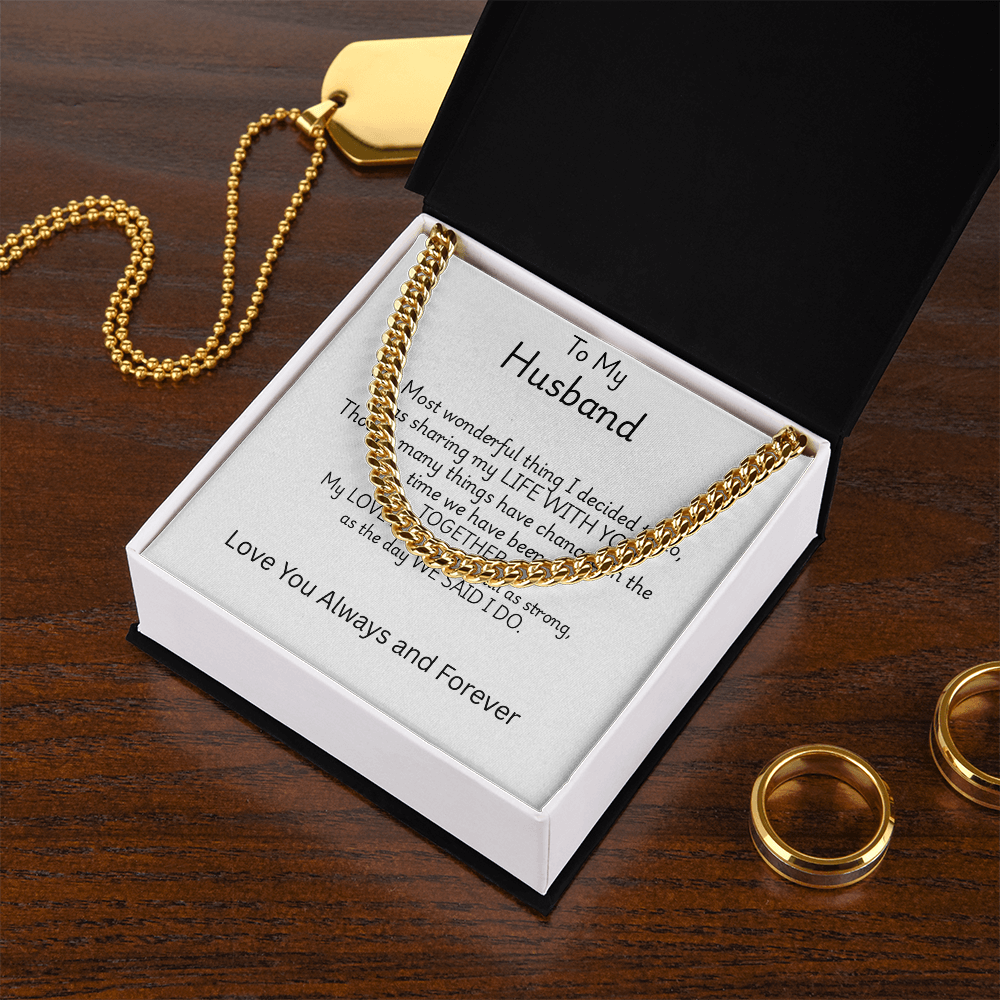 TO MY HUSBAND - Cuban Link Chain