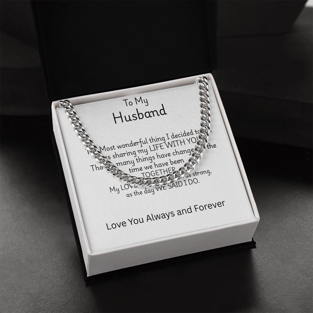 TO MY HUSBAND - Cuban Link Chain