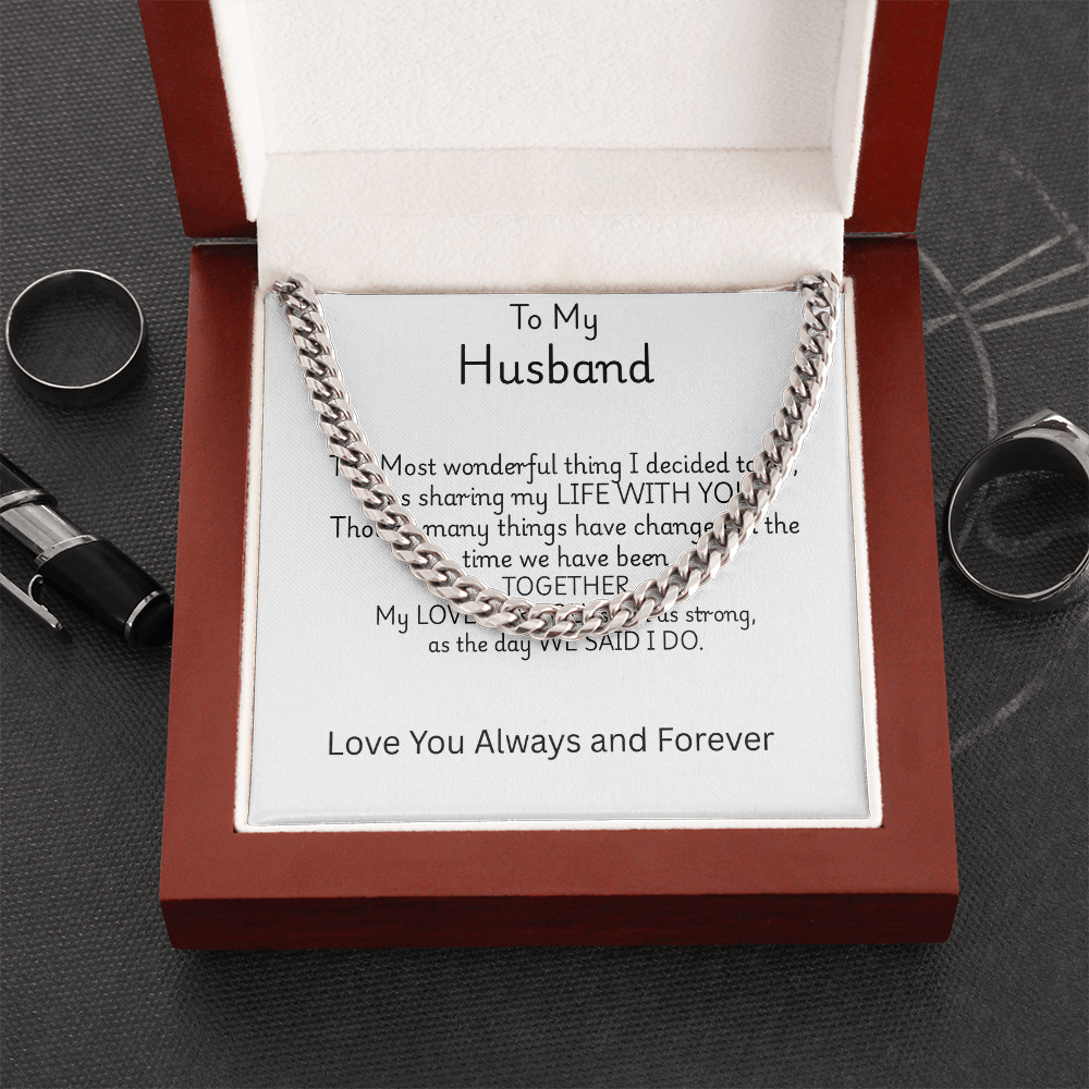 TO MY HUSBAND - Cuban Link Chain