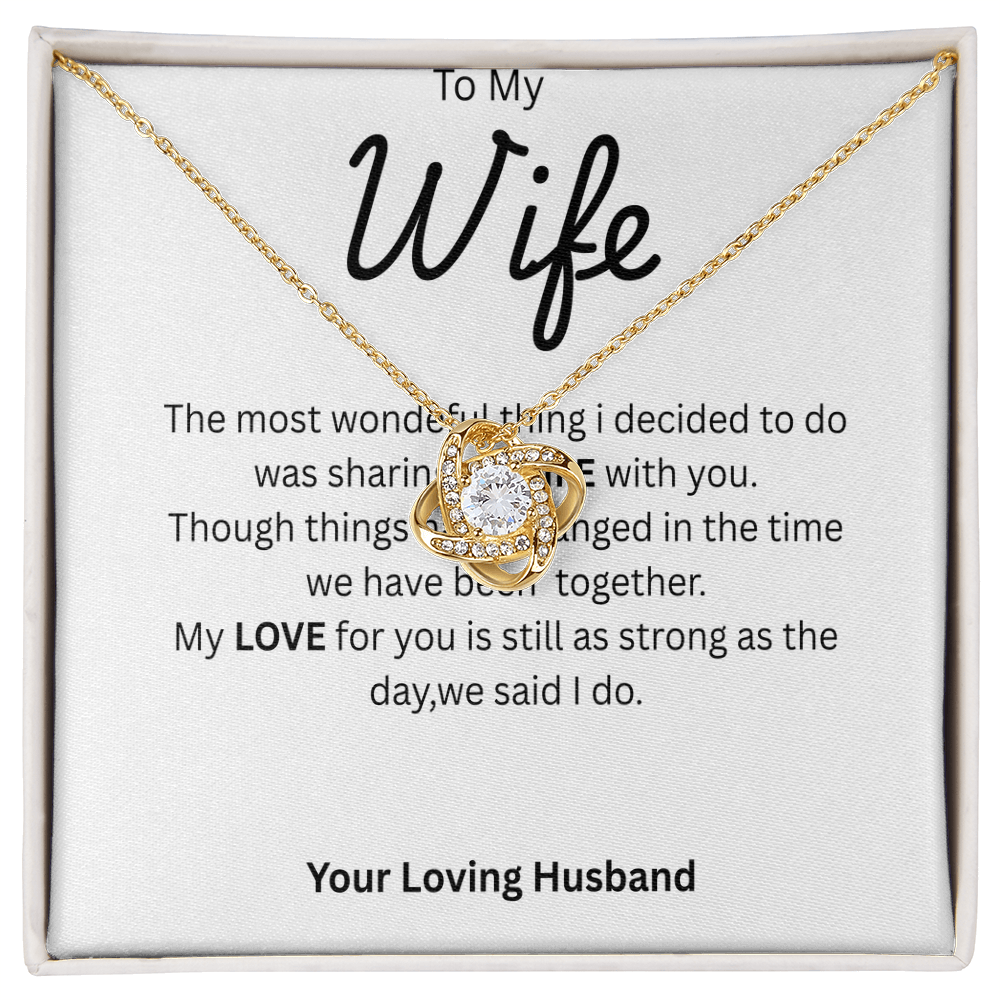 TO MY WIFE - Love Knot Necklace