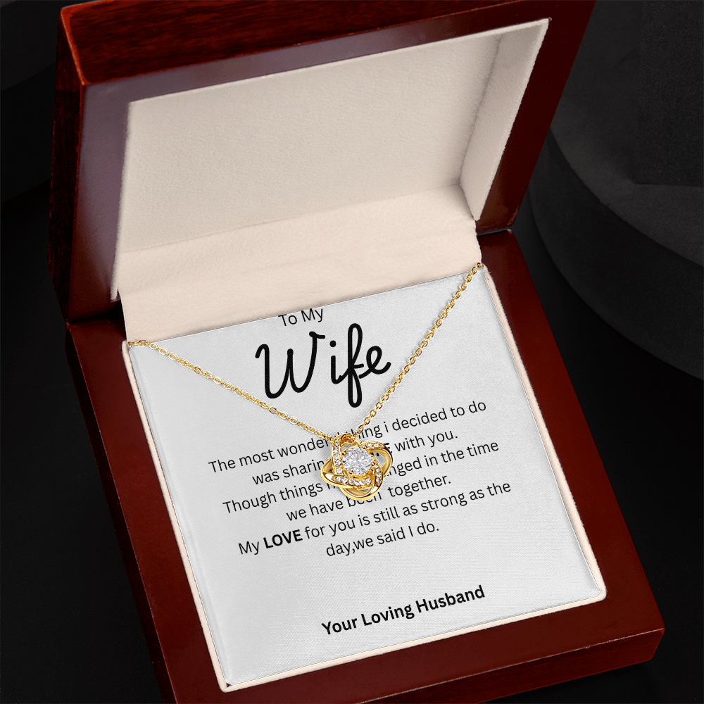 TO MY WIFE - Love Knot Necklace