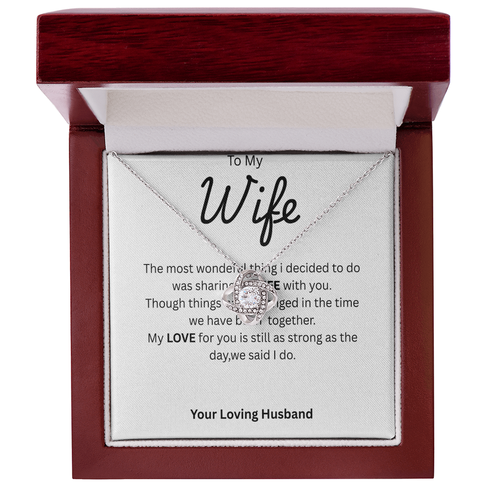TO MY WIFE - Love Knot Necklace