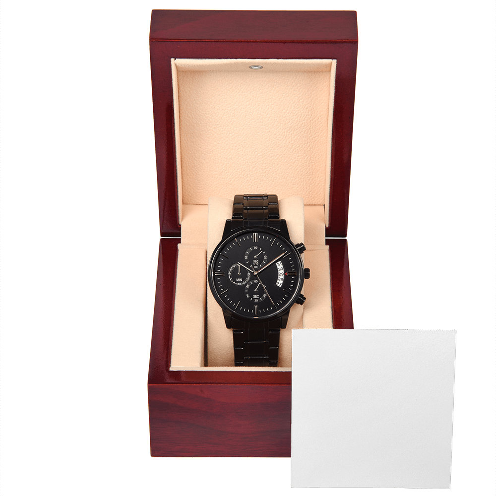 Men's Black Chronograph Watch