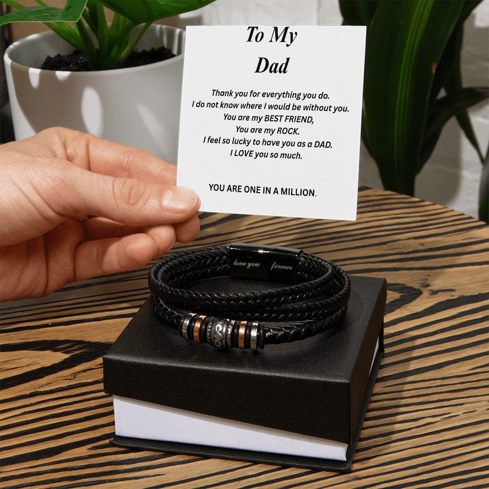 To My Dad-Love You Forever Bracelet
