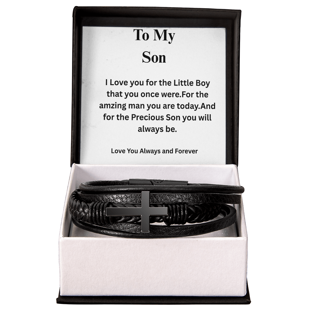 To My Son-Cross Bracelet