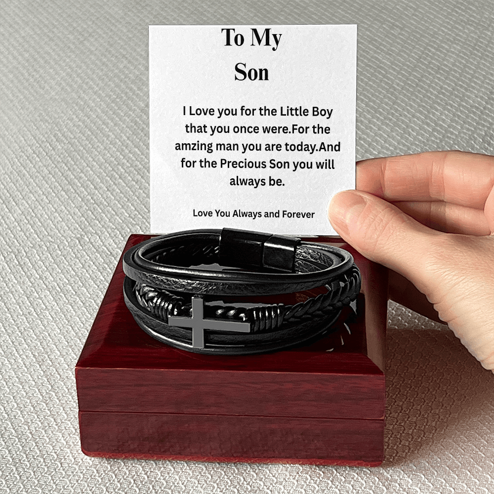 To My Son-Cross Bracelet