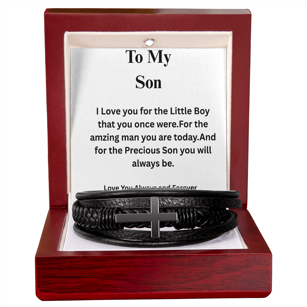 To My Son-Cross Bracelet