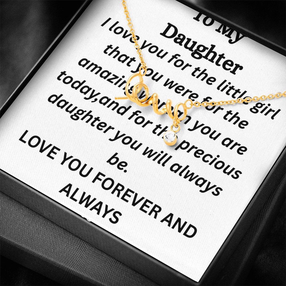 To My Daughter- Love Necklace