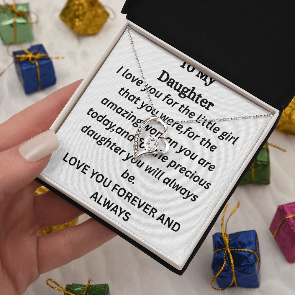 To My Daughter-Forever Love Necklace