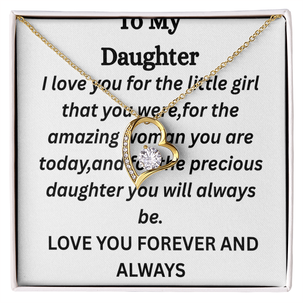 To My Daughter-Forever Love Necklace
