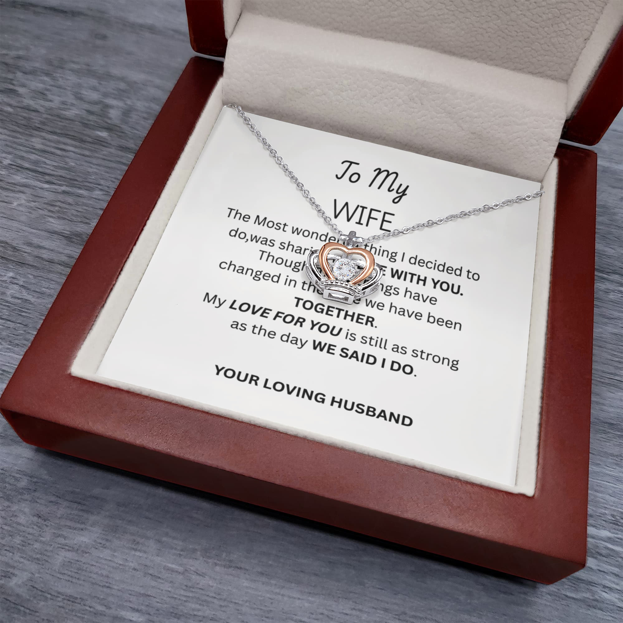 FOR MY PARTNER - Crown Pendant Necklace