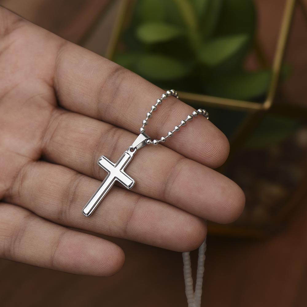 To My Dad-Artisan Cross Necklace