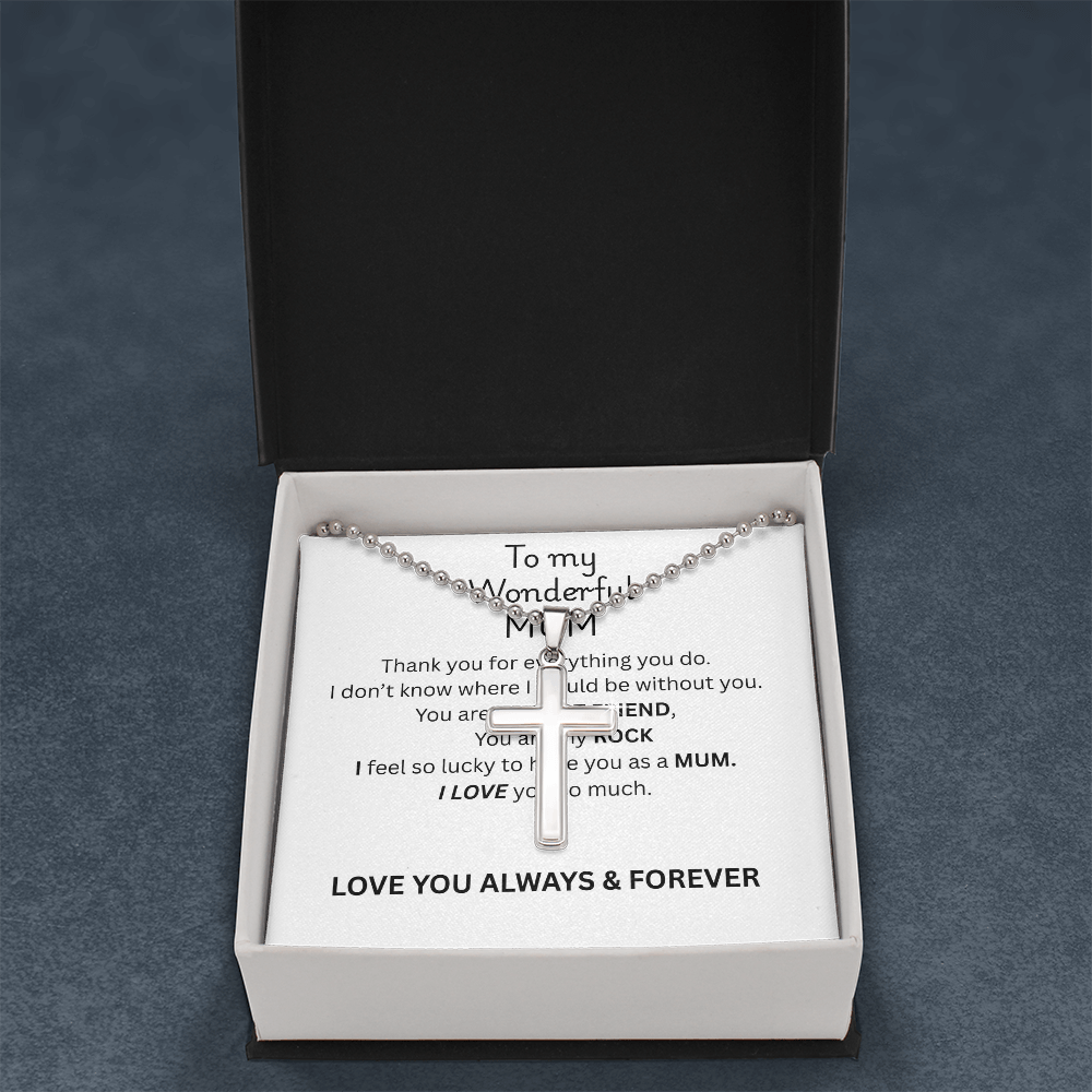 To My Mum-Artisan Cross Necklace