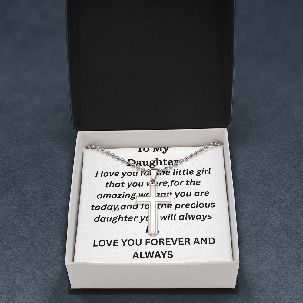 To My Daughter- Artisan Cross  Necklace