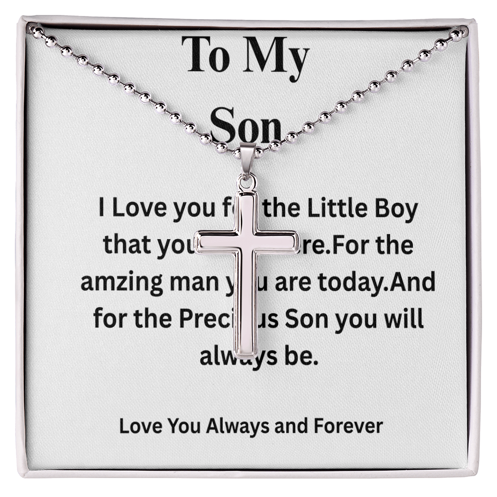 To My Son-Artisan Cross Necklace
