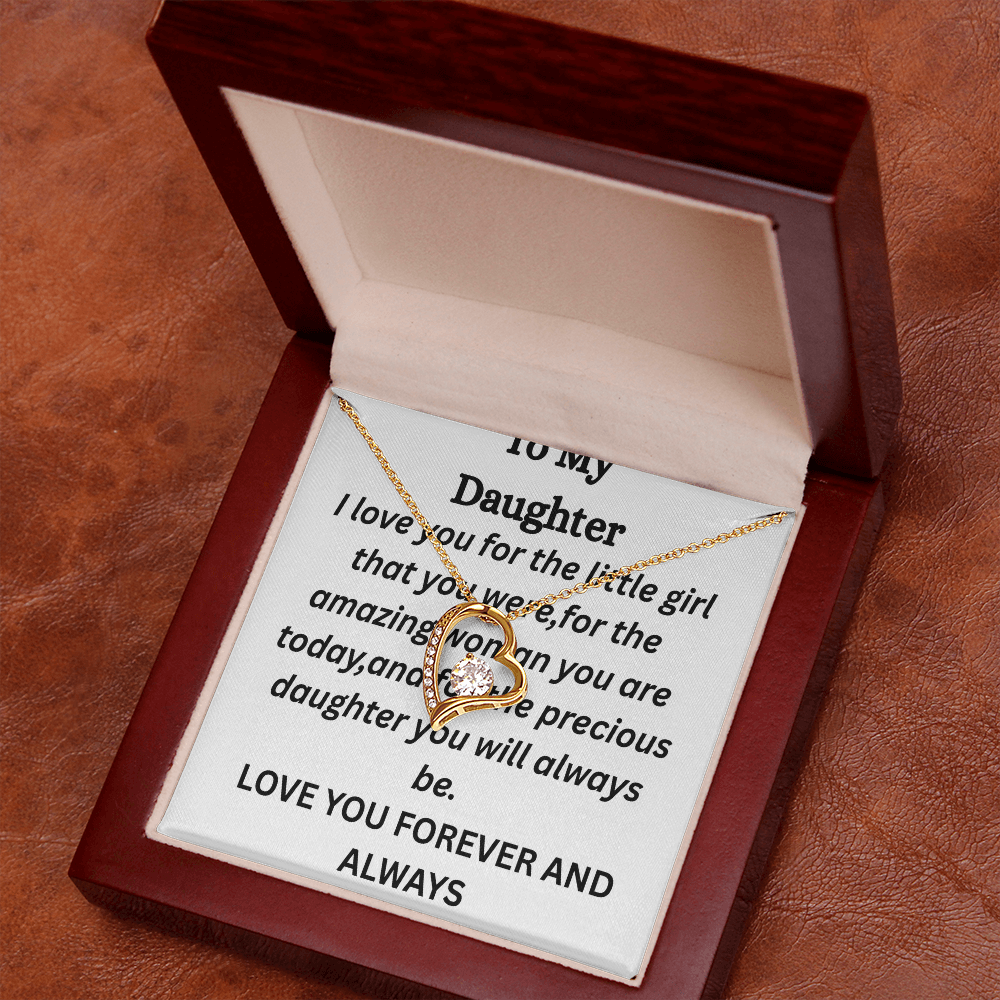 To My Daughter-Forever Love Necklace