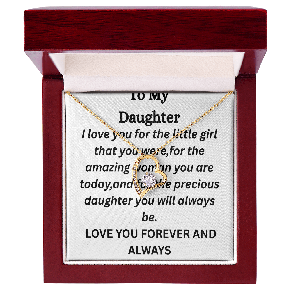 To My Daughter-Forever Love Necklace