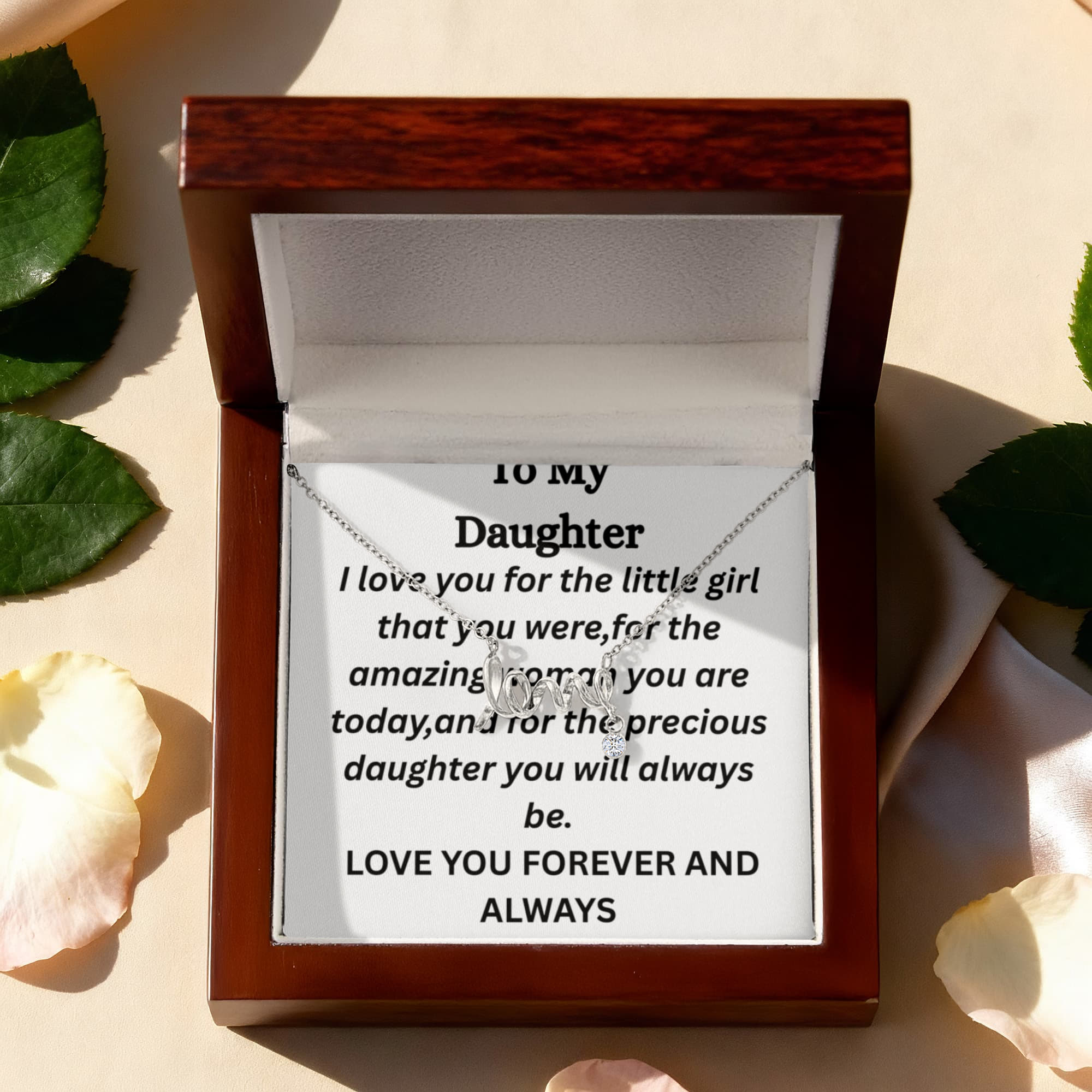 To My Daughter- Love Necklace