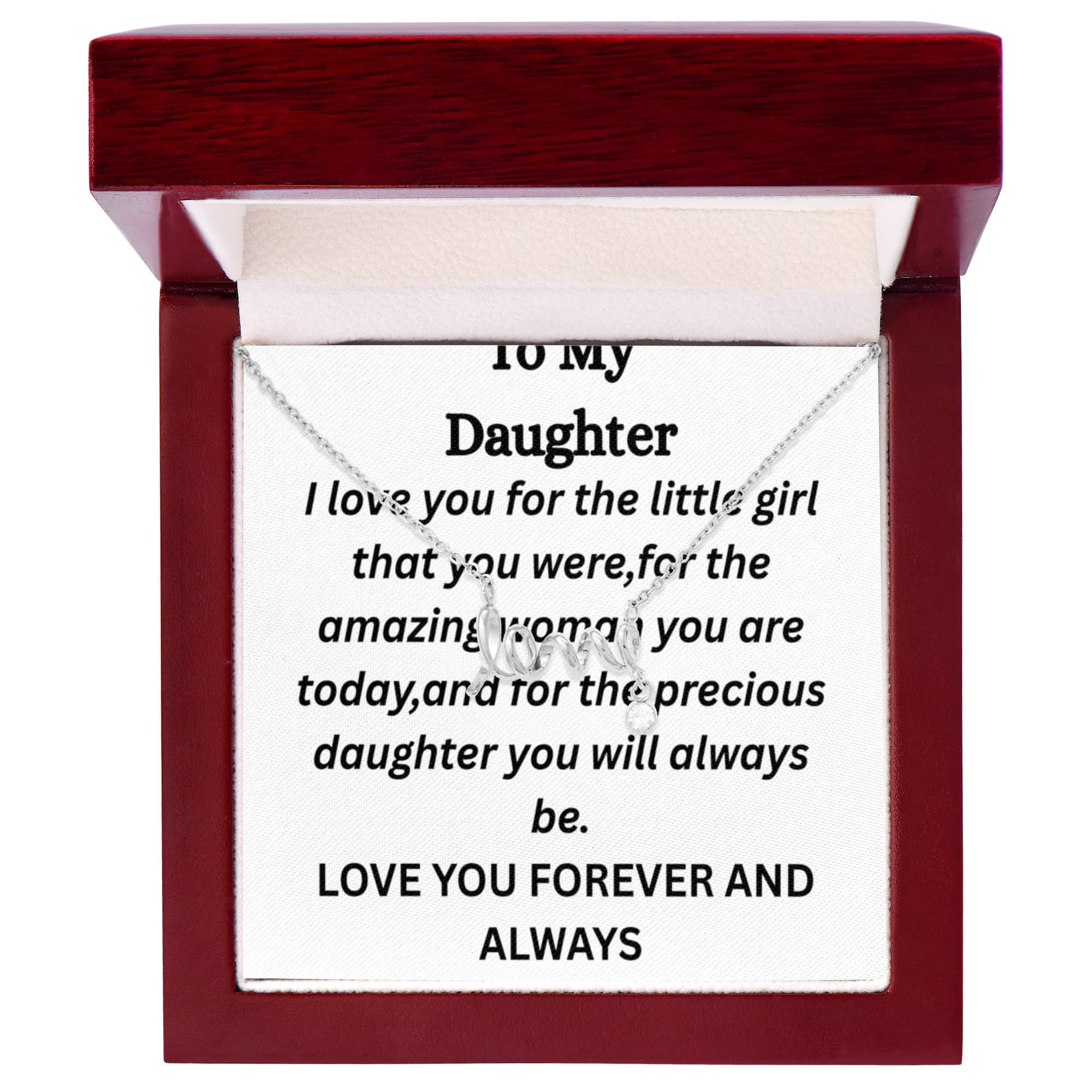 To My Daughter- Love Necklace