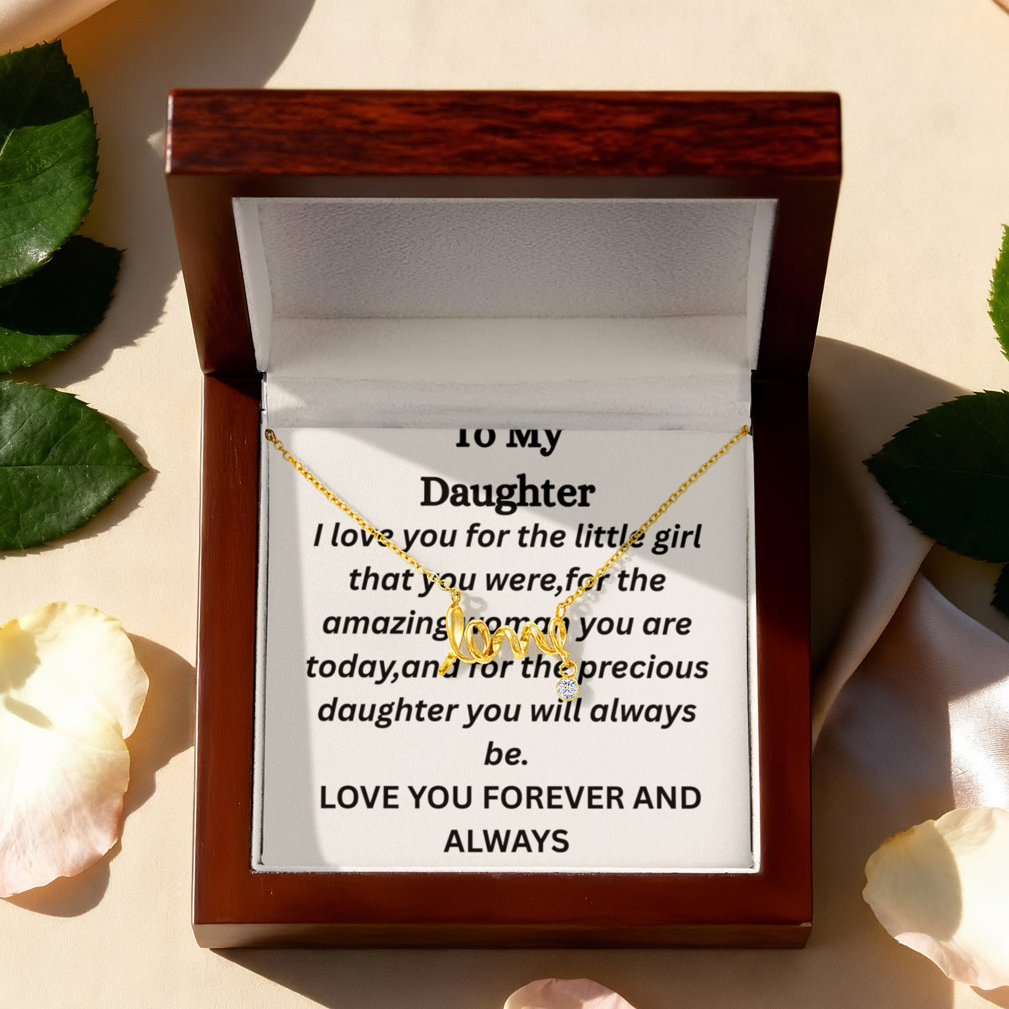 To My Daughter- Love Necklace