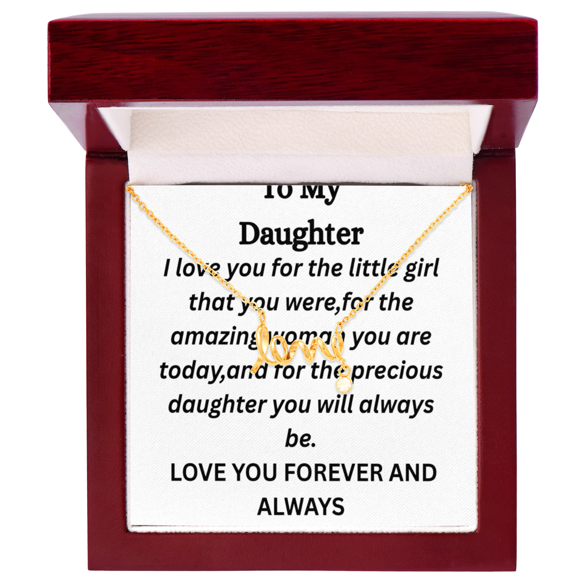 To My Daughter- Love Necklace