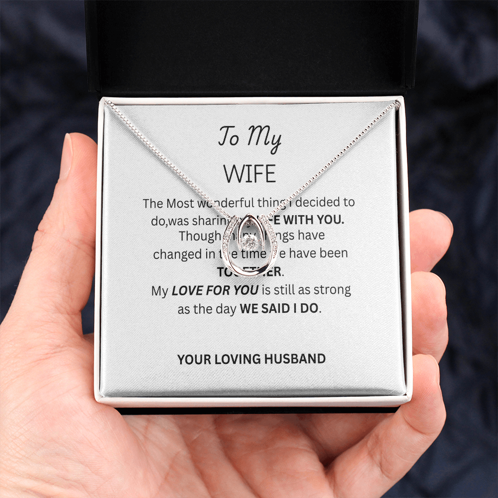 FOR MY WIFE - Lucky Horseshoe Necklace