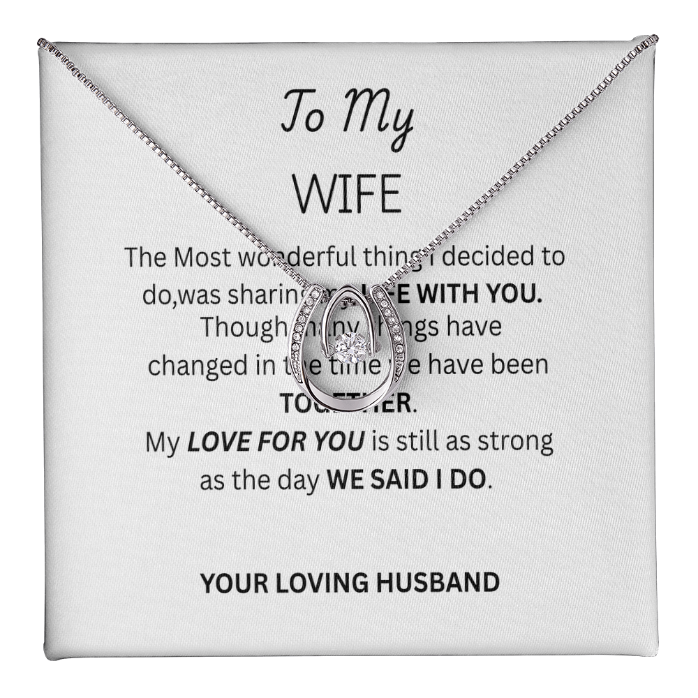 FOR MY WIFE - Lucky Horseshoe Necklace