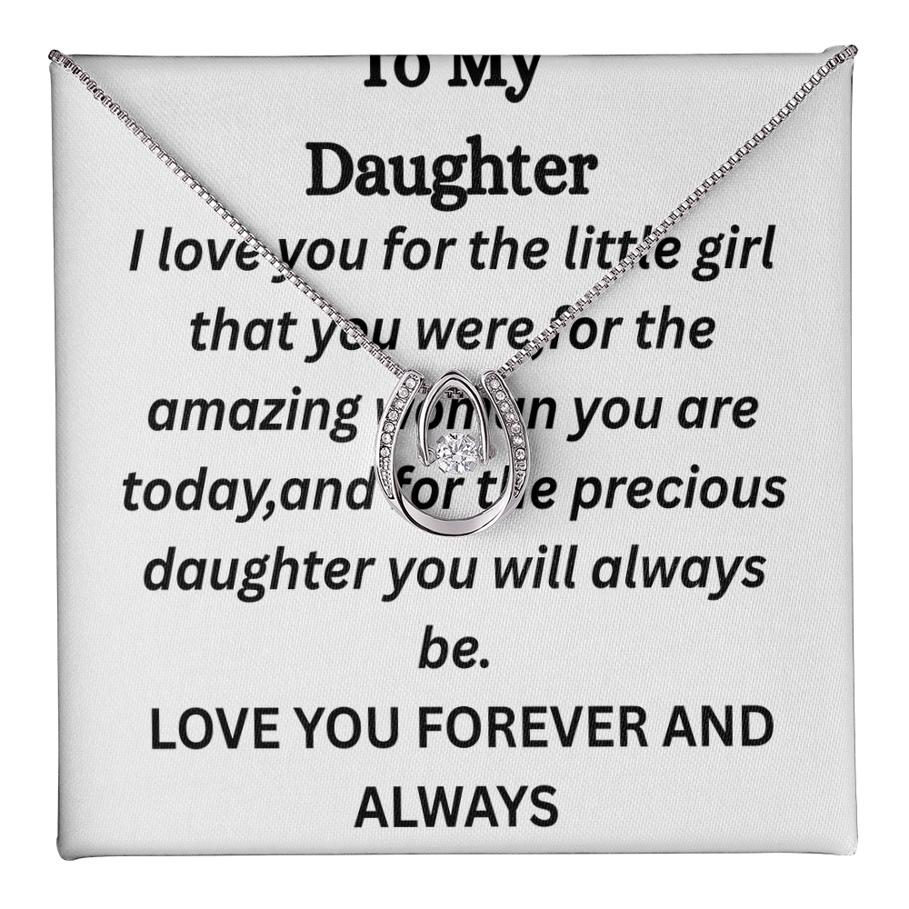 To My Daughter-Lucky In Love Necklace