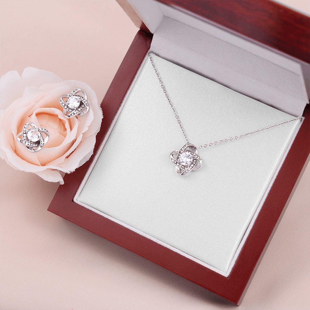Love Knot Necklace and Earing Set