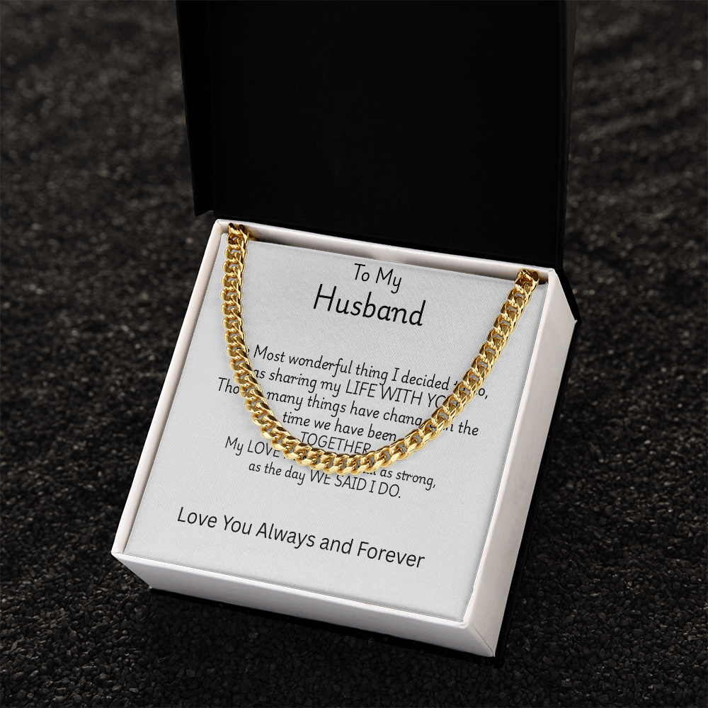 TO MY HUSBAND - Cuban Link Chain
