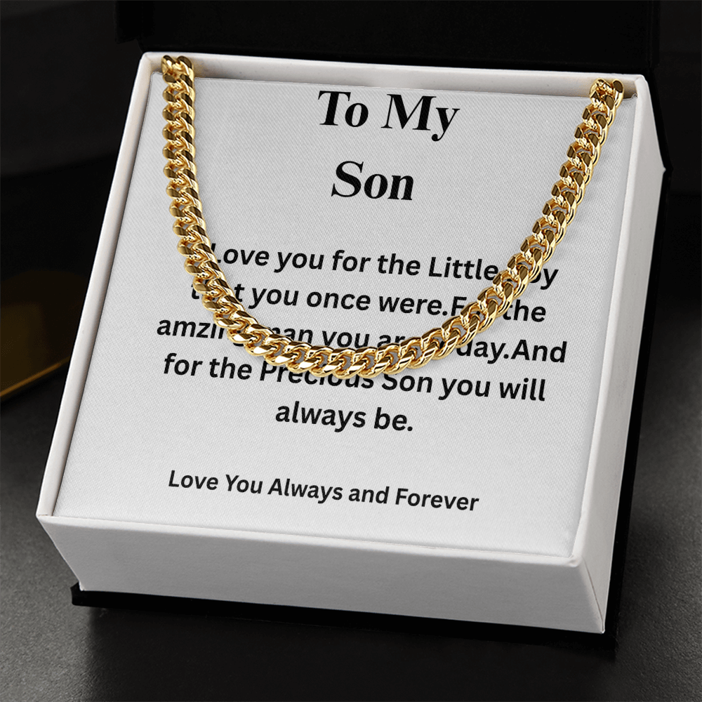 To My Son-Cuban Link Chain