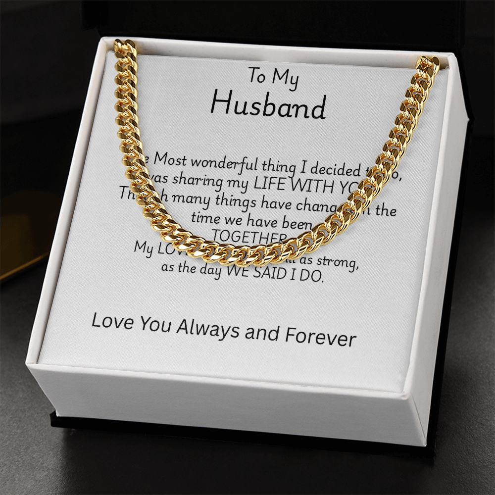 TO MY HUSBAND - Cuban Link Chain