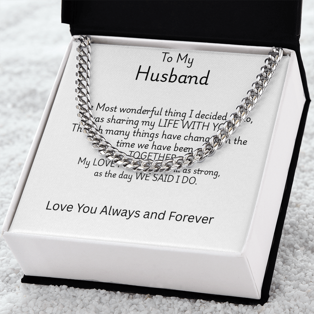TO MY HUSBAND - Cuban Link Chain