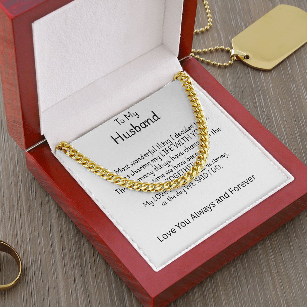 TO MY HUSBAND - Cuban Link Chain