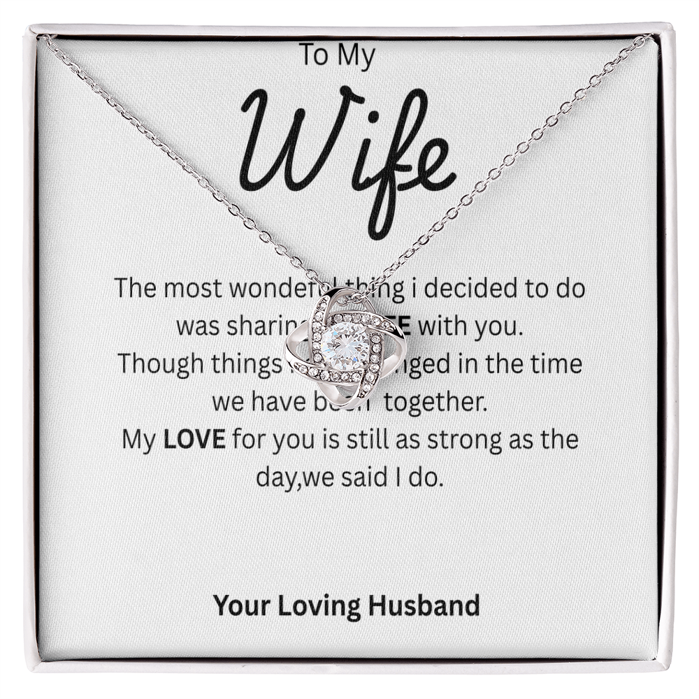 TO MY WIFE - Love Knot Necklace
