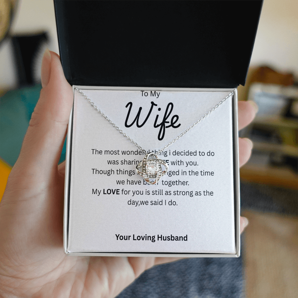 TO MY WIFE - Love Knot Necklace