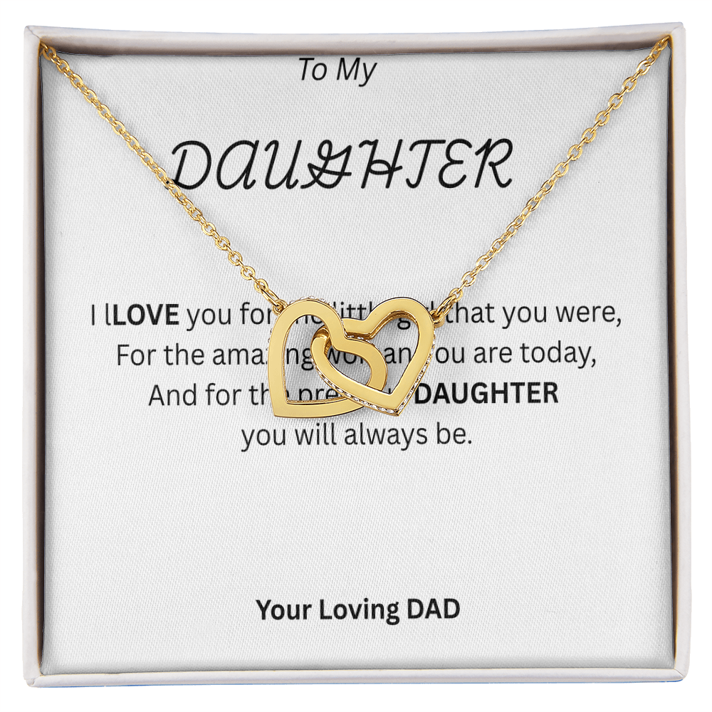 TO MY DAUGHTER - Interlocking Heart Necklace