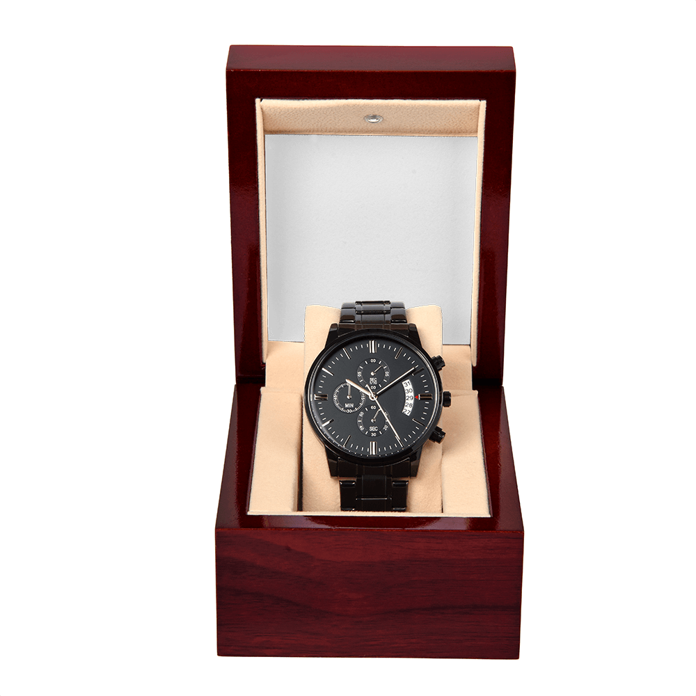 Men's Black Chronograph Watch