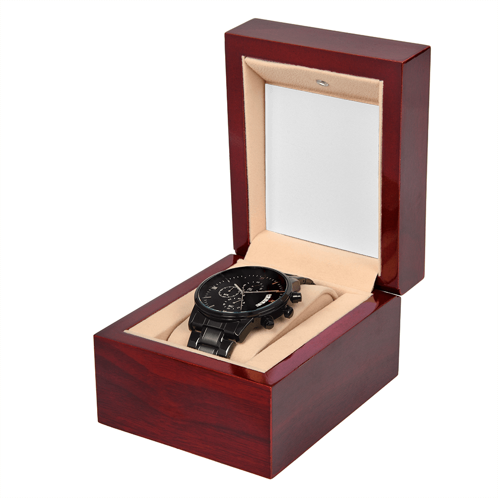Men's Black Chronograph Watch