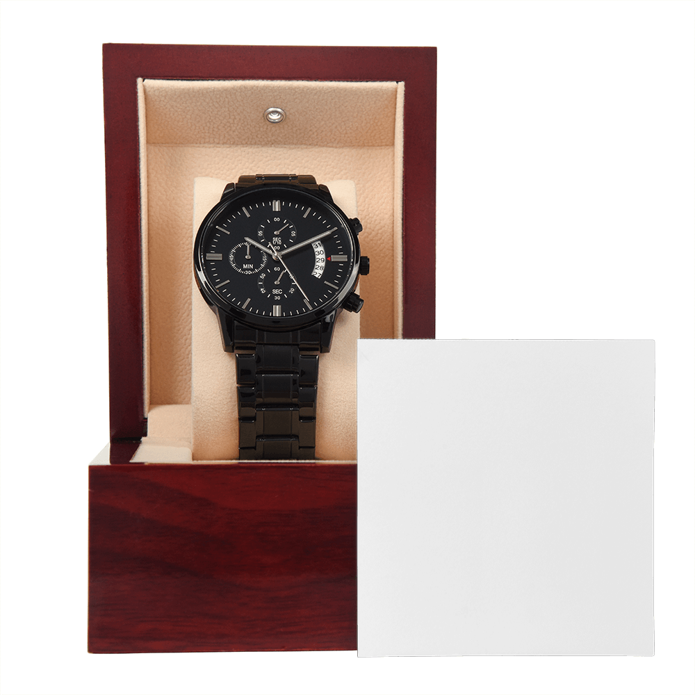 Men's Black Chronograph Watch