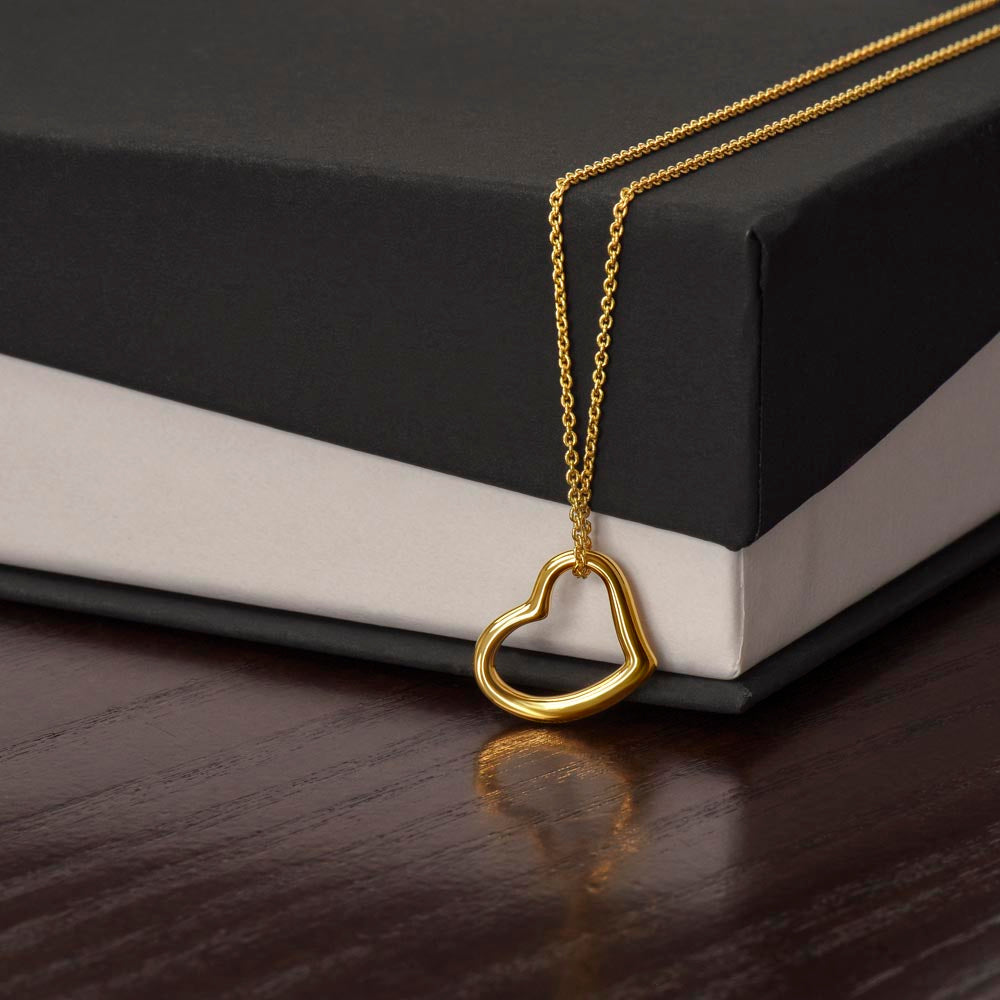 TO MY WIFE - Delicate Heart Necklace